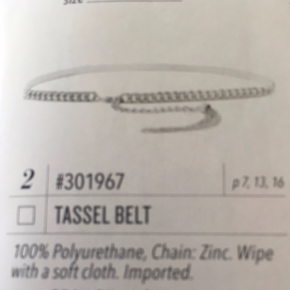 Jockey Tassel Belt